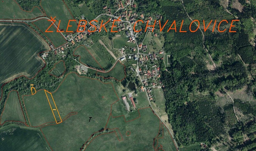 Prodej pole 6 524 m², Žlebské Chvalovice – náhled fotky 2
