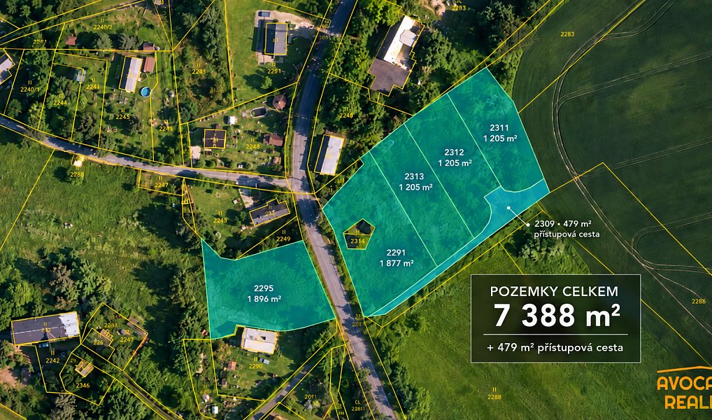 Prodej zahrady 1 205 m², Rynoltice – náhled fotky 2
