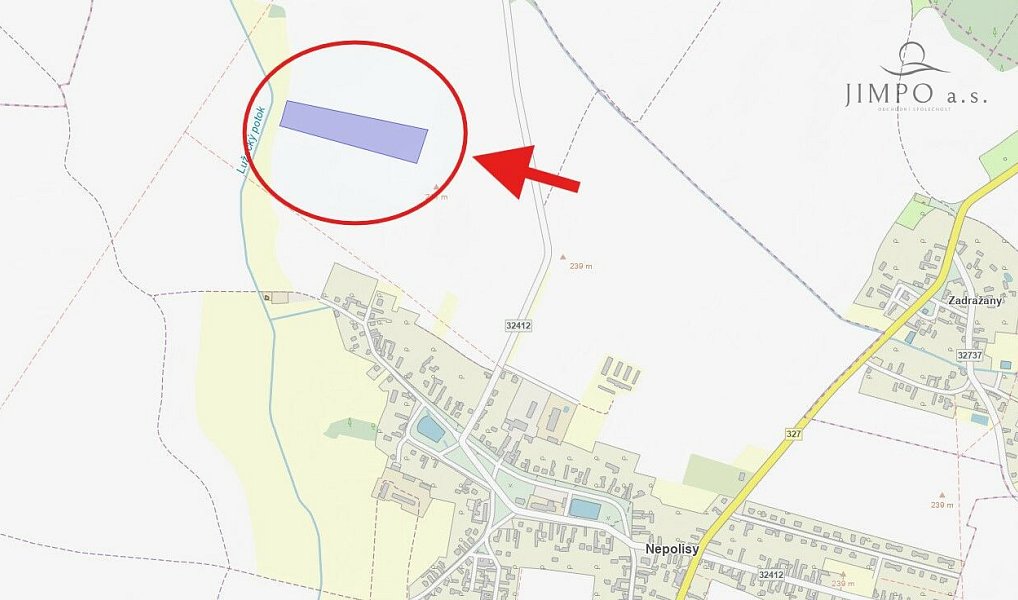 Prodej pole 26 425 m², Nepolisy – náhled fotky 2