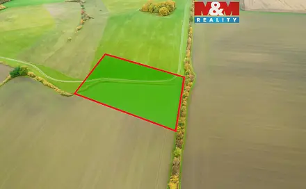 Prodej pole 9 215 m², Dolní Roveň - Komárov, okres Pardubice