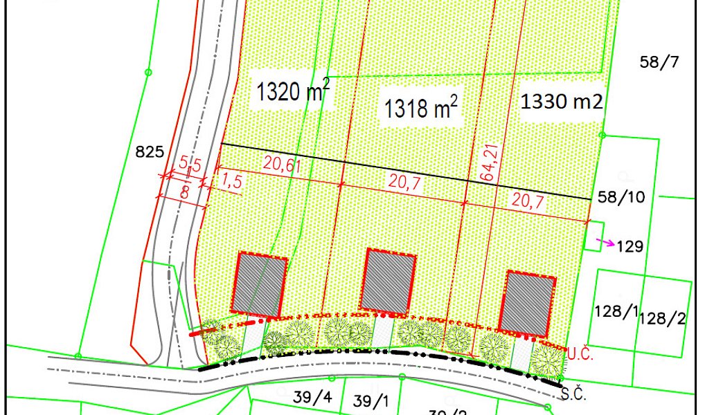 Prodej stavebního pozemku 1 282 m², Jihlava – náhled fotky 5