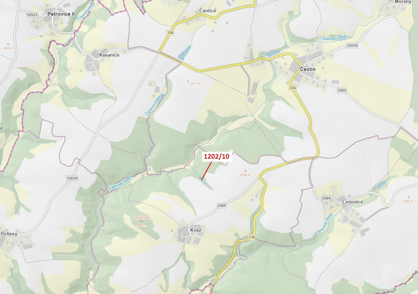 Dražba lesa 557 m²