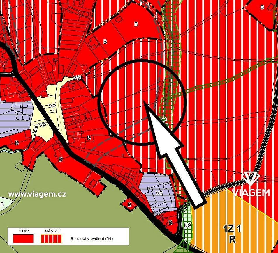 Prodej stavebního pozemku 740 m² - Widok 2