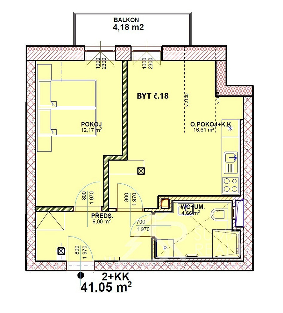 Prodej bytu 2+kk 41 m²