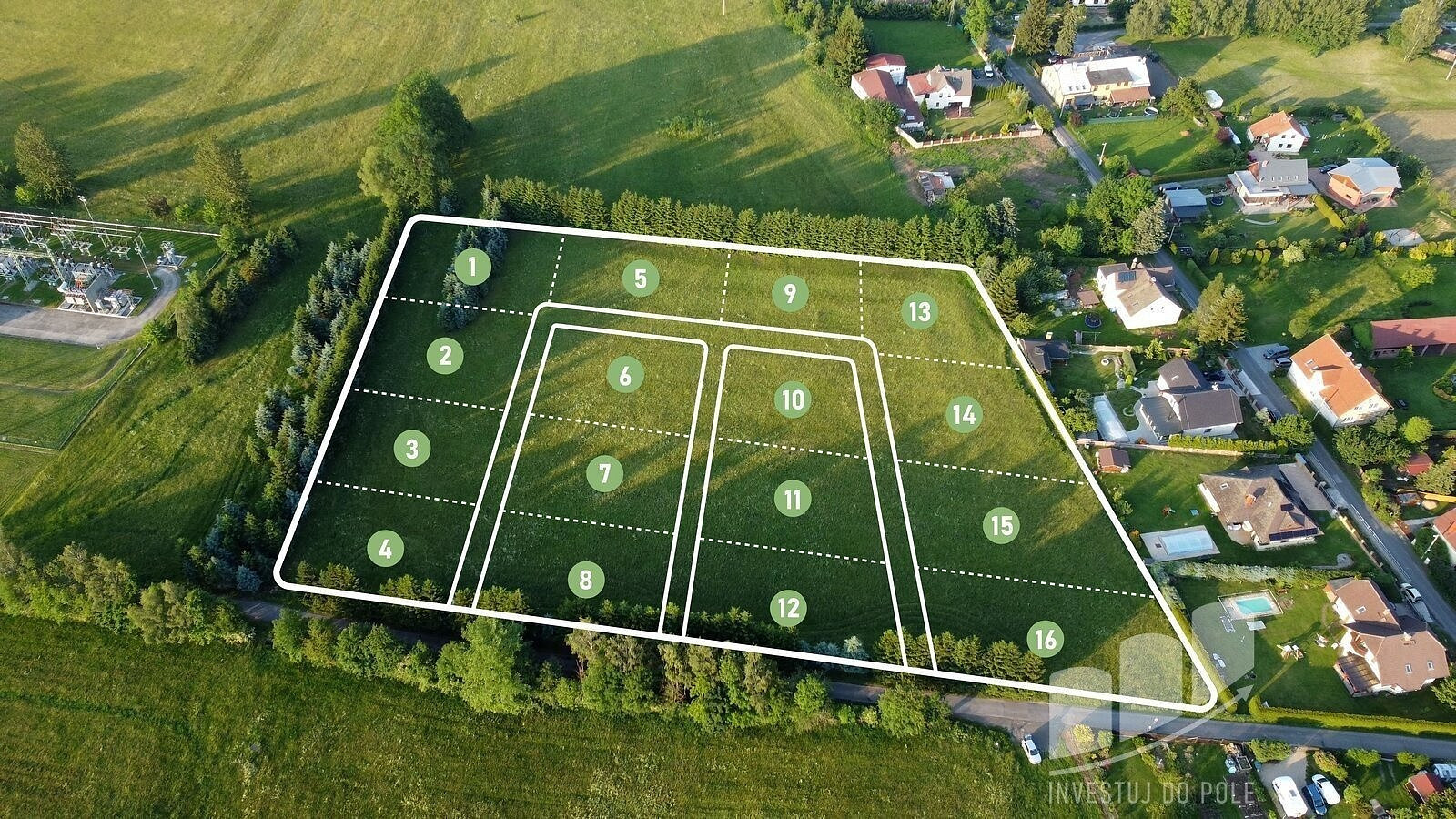 Investiční pozemek 18.649 m² pro bydlení v rozvojové lokalitě