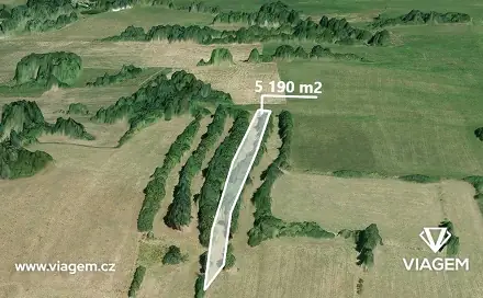 Prodej pole 877 m², Jistebnice, okres Tábor