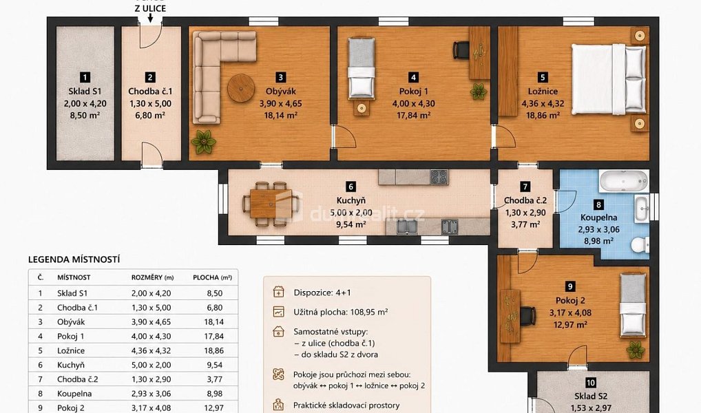 Prodej domu 108 m² s pozemkem 276 m², Potěhy – náhled fotky 3