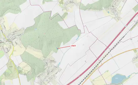 Dražba lesa 1 071 m², Sobíšky