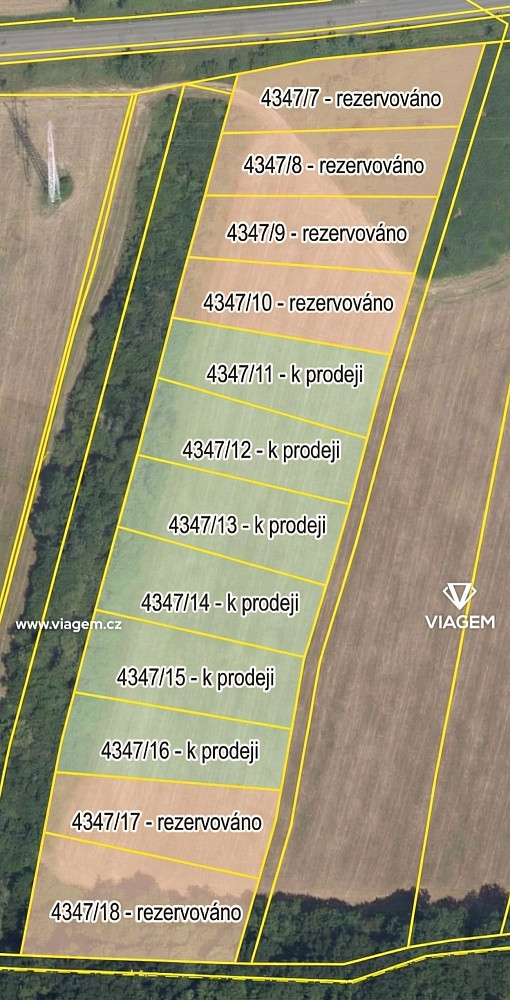 Prodej zahrady 1 076 m²