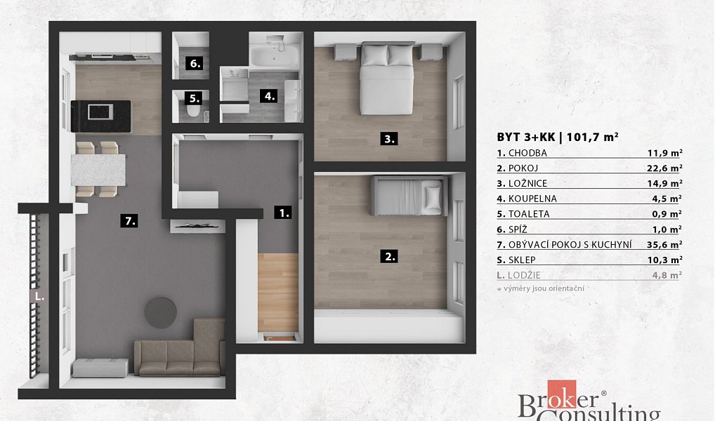 Prodej bytu 3+kk 96 m², Jablonec nad Nisou – náhled fotky 16