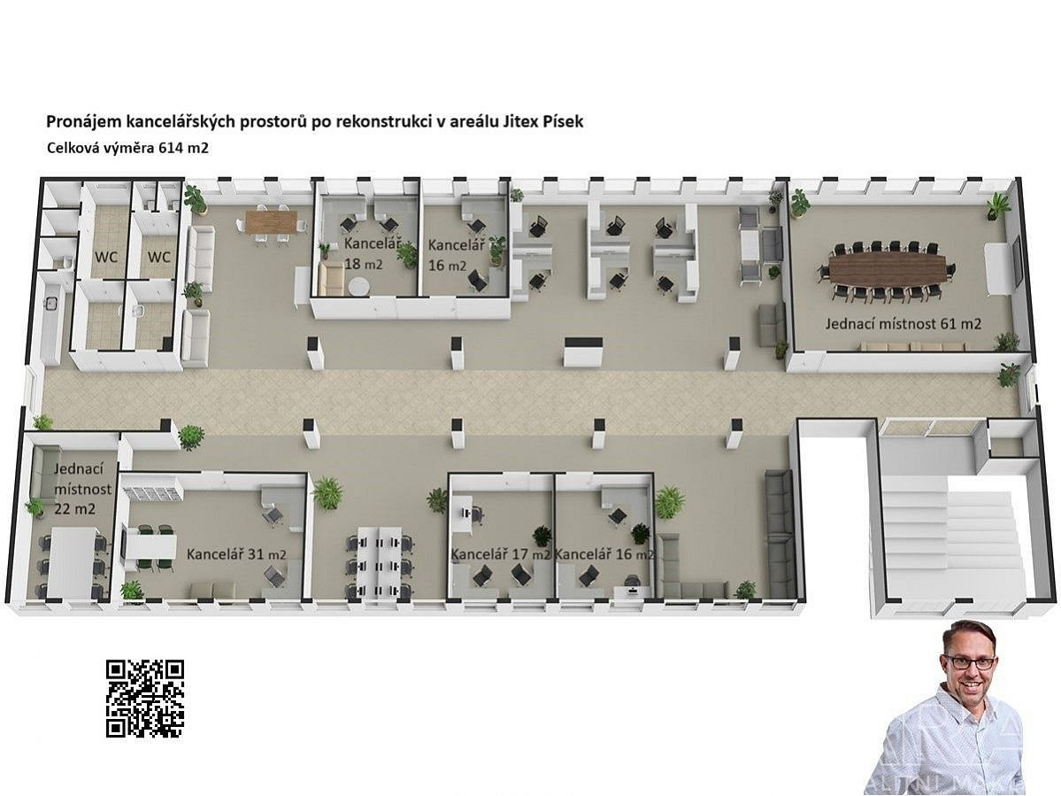Pronájem kanceláře 549 m² – fotografie 5
