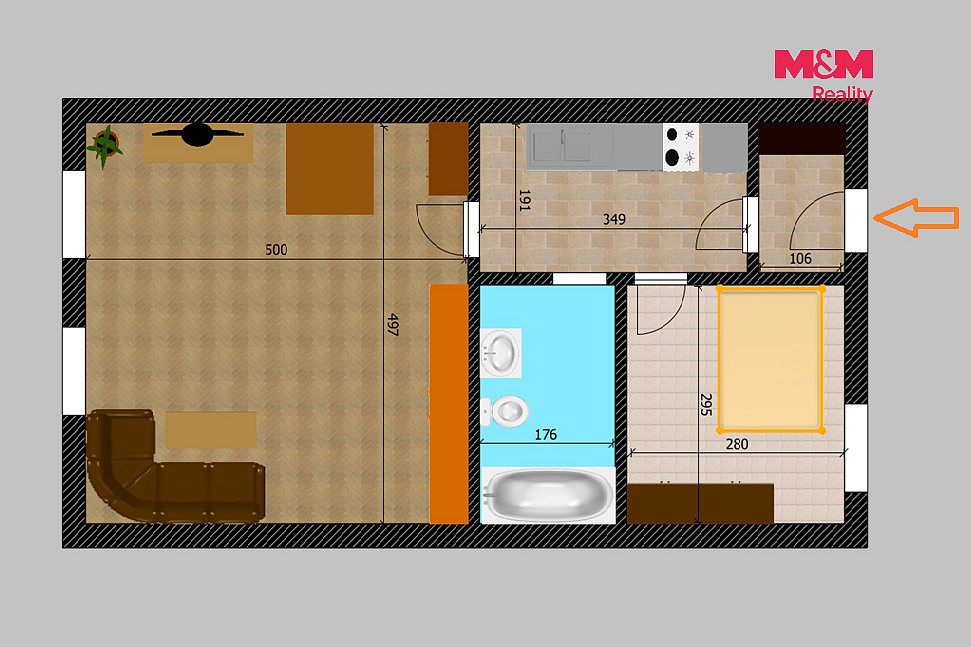 Prodej bytu 2+kk 46 m² — photo 4