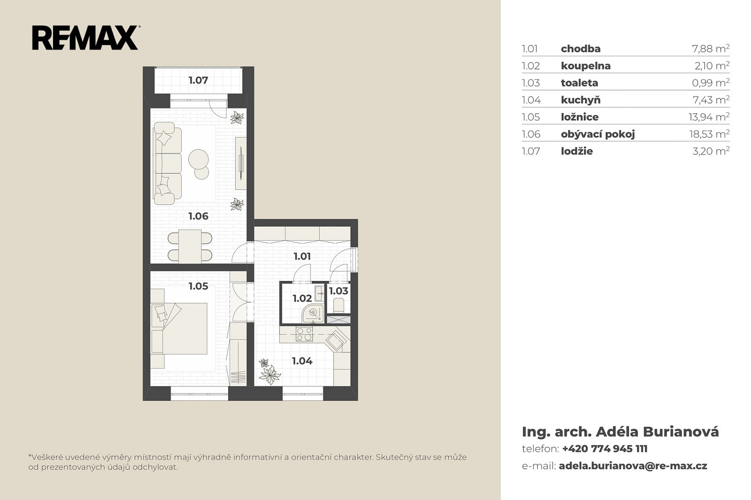 Pronájem bytu 2+1 54 m² — photo 3