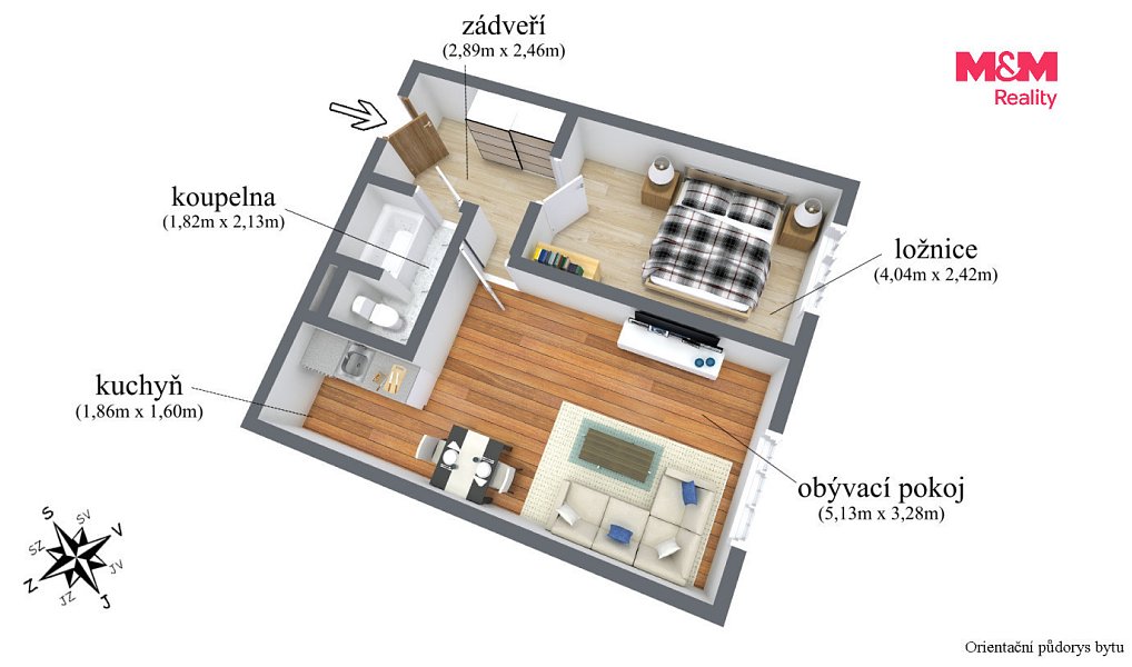 Prodej bytu 2+kk 42 m², Lom – náhled fotky 6