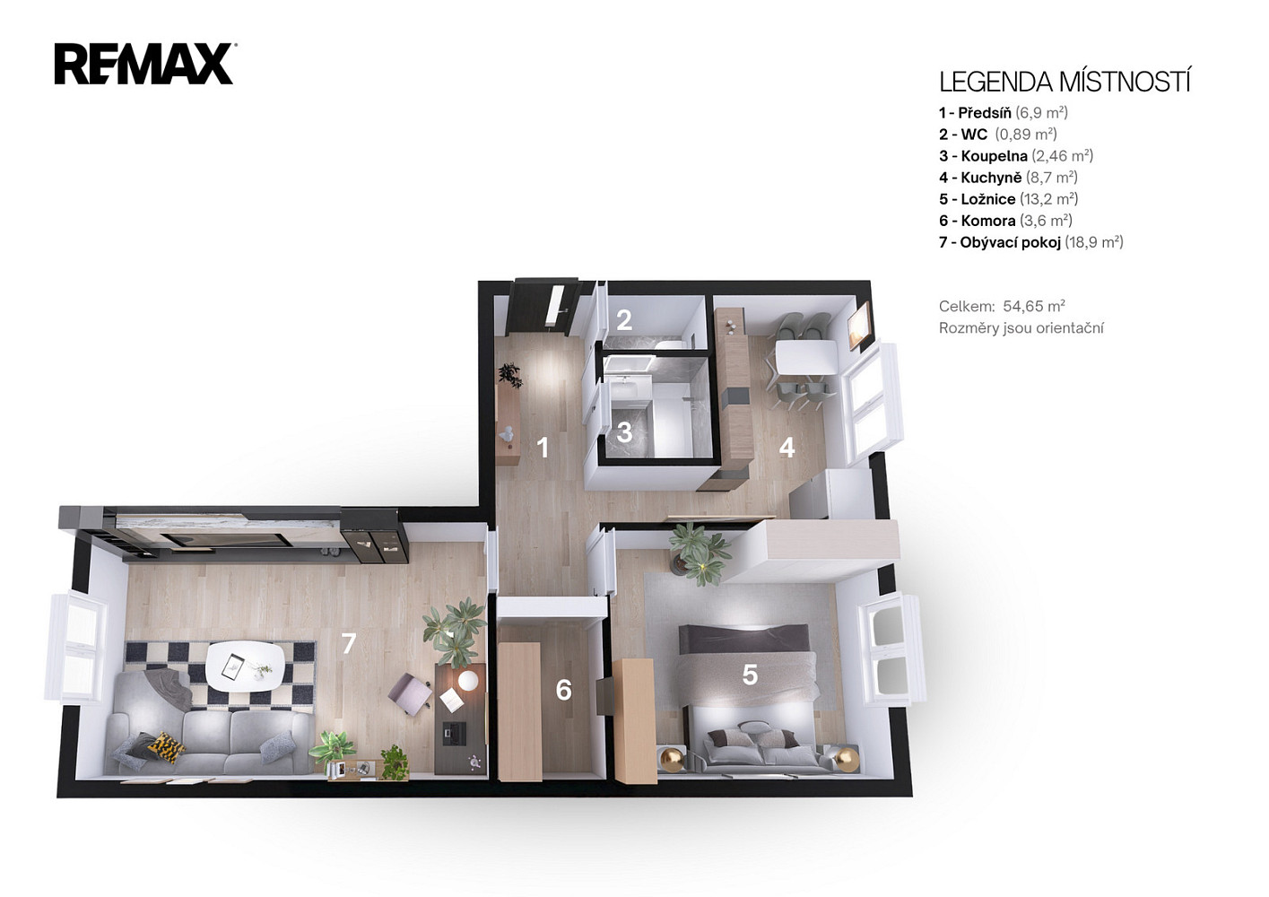 Prodej bytu 2+1 55 m² – fotografie 2