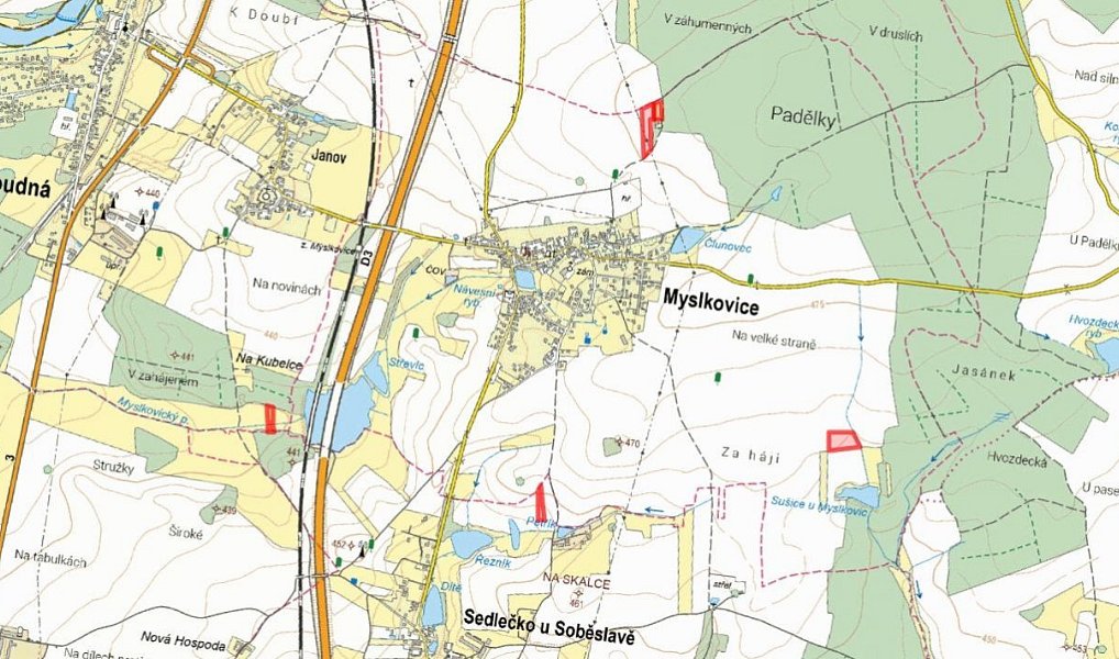 Prodej pole 25 103 m², Myslkovice – náhled fotky 5