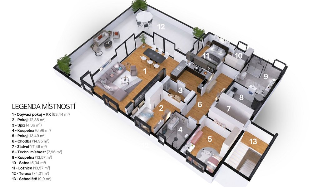 Prodej bytu 4+kk 160 m², Mikulov – náhled fotky 4