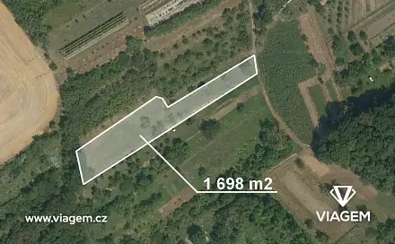 Prodej zahrady 1 698 m², Milešovice, okres Vyškov
