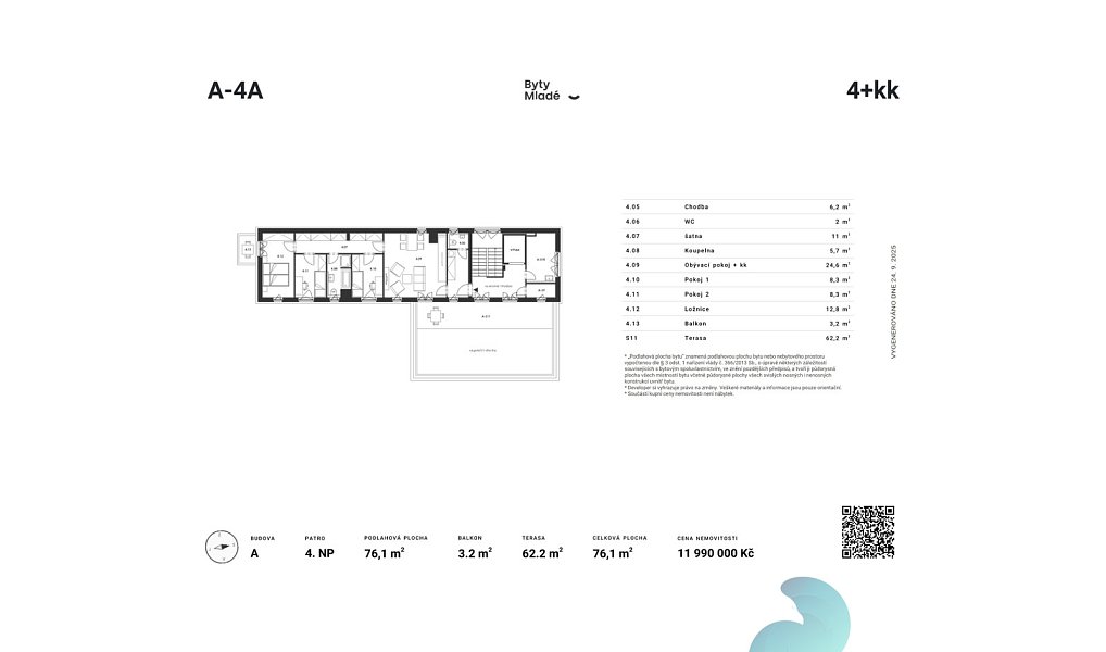 Prodej bytu 4+kk 84 m², České Budějovice – náhled fotky 2