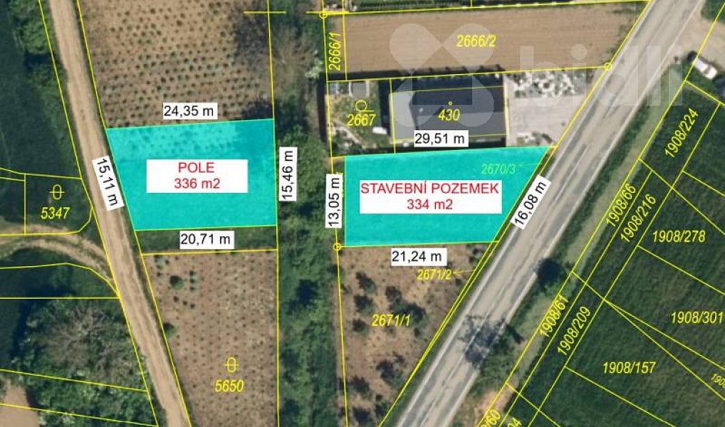 Prodej stavebního pozemku 670 m², Ježov – náhled fotky 2