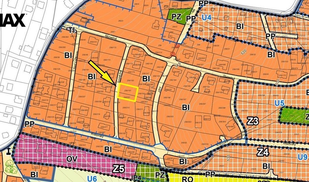 Prodej stavebního pozemku 818 m², Adamov – náhled fotky 2