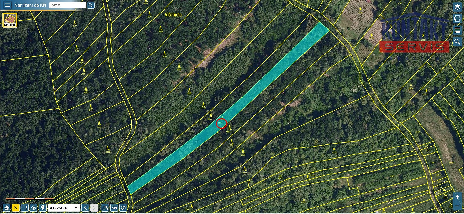 Prodej lesa 2 800 m²