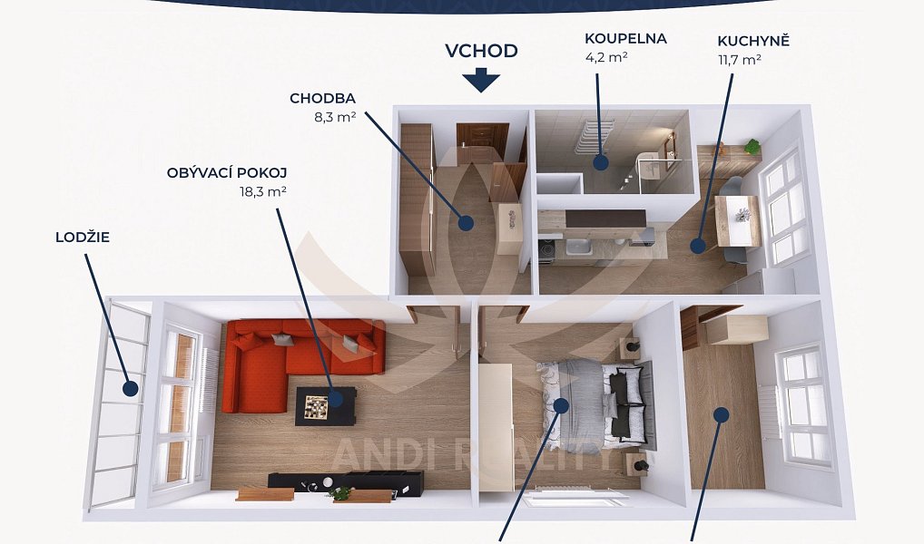 Prodej bytu 3+1 63 m², Liberec – náhled fotky 4