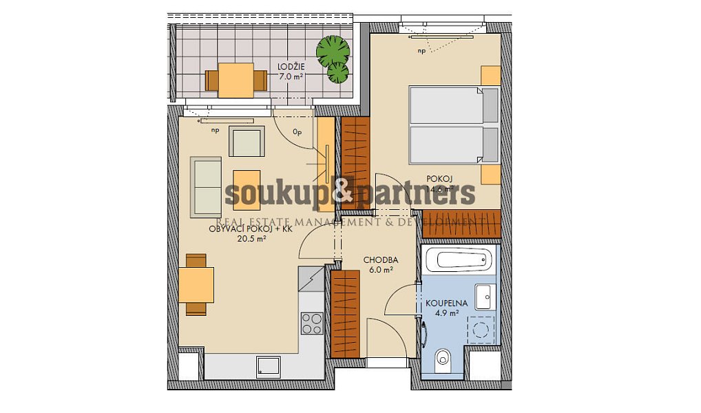 Prodej bytu 2+kk 47 m², Praha – náhled fotky 3