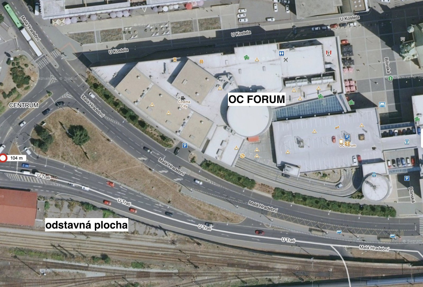 Pronájem odstavných ploch centrum Ústí nad Labem – pohled 3