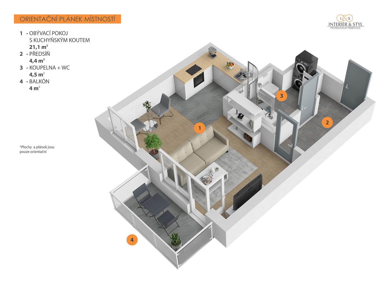 Prodej bytu 1+kk 32 m² – fotografie 3