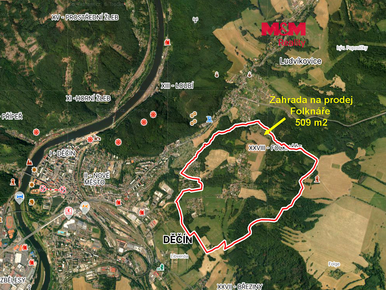 Prodej zahrady 509 m²