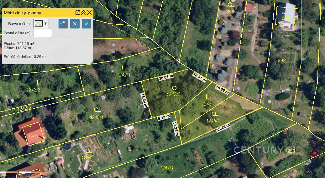 Prodej stavebního pozemku 748 m² – fotografie 3