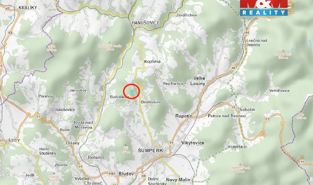 Prodej lesa 19 245 m², Bratrušov – náhled fotky 3