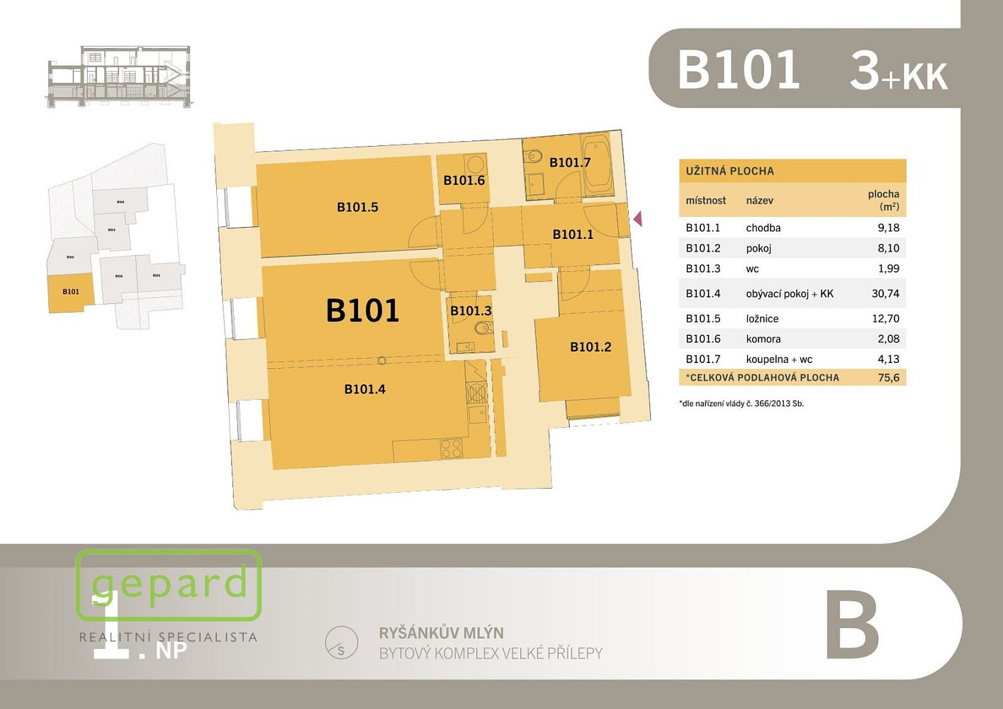 Prodej bytu 3+kk 69 m² — photo 4
