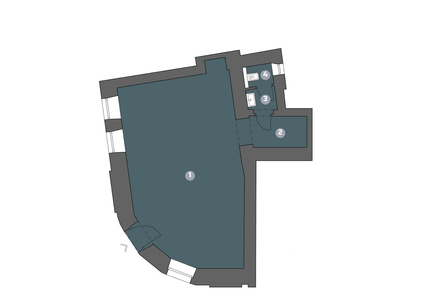 Pronájem kanceláře 56 m² — photo 3