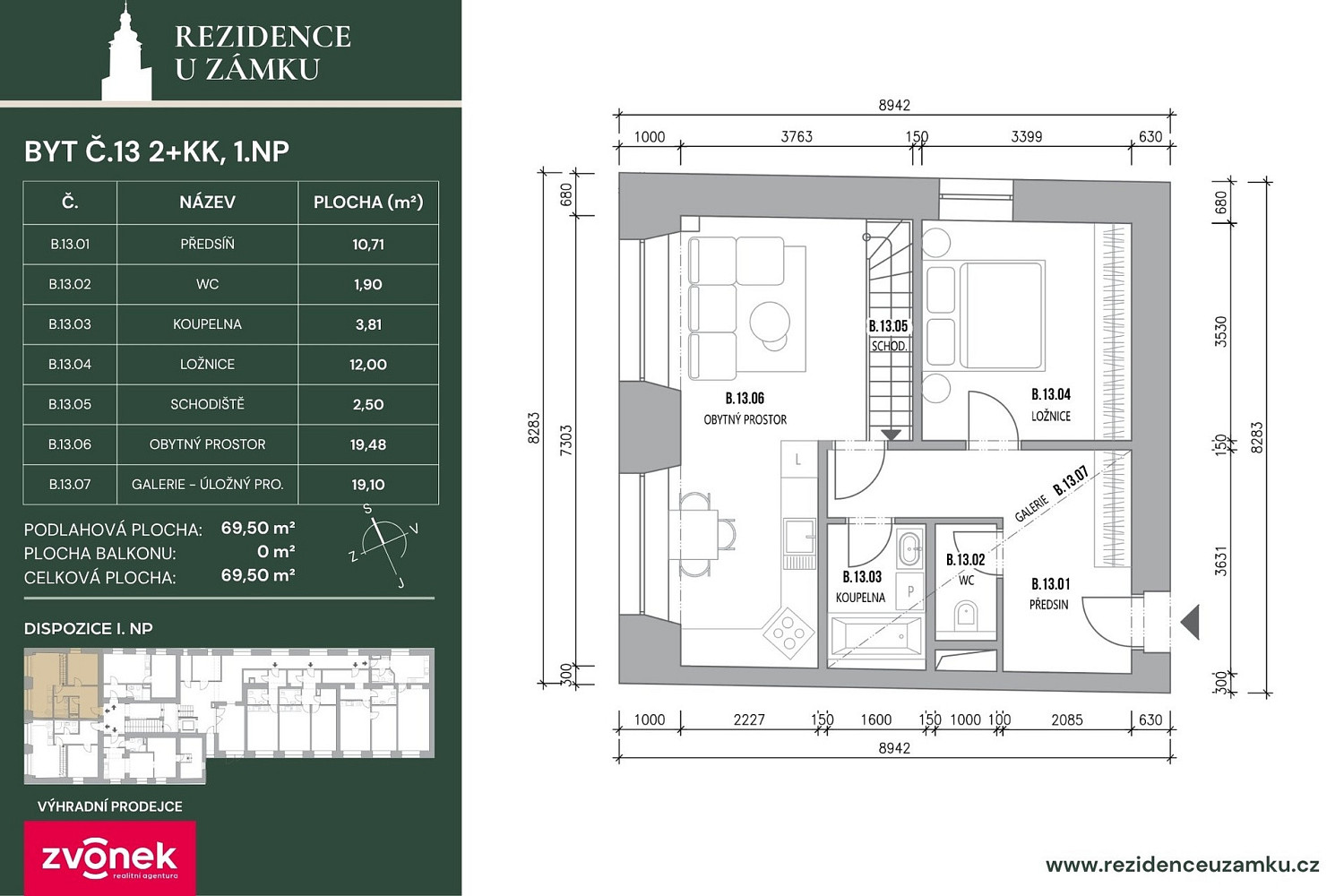 Prodej bytu 2+kk 70 m² – fotografie 2
