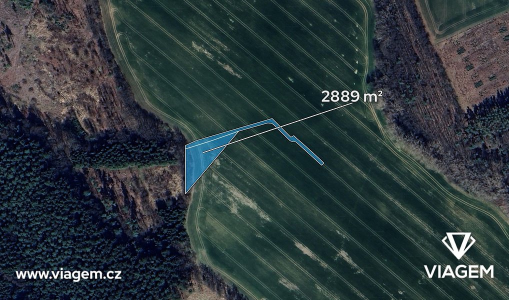 Prodej pole 697 m², Doubek – náhled fotky 2
