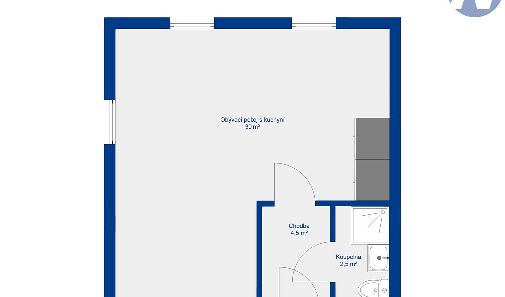 Pronájem bytu 1+kk 35 m², Husinec – náhled fotky 15