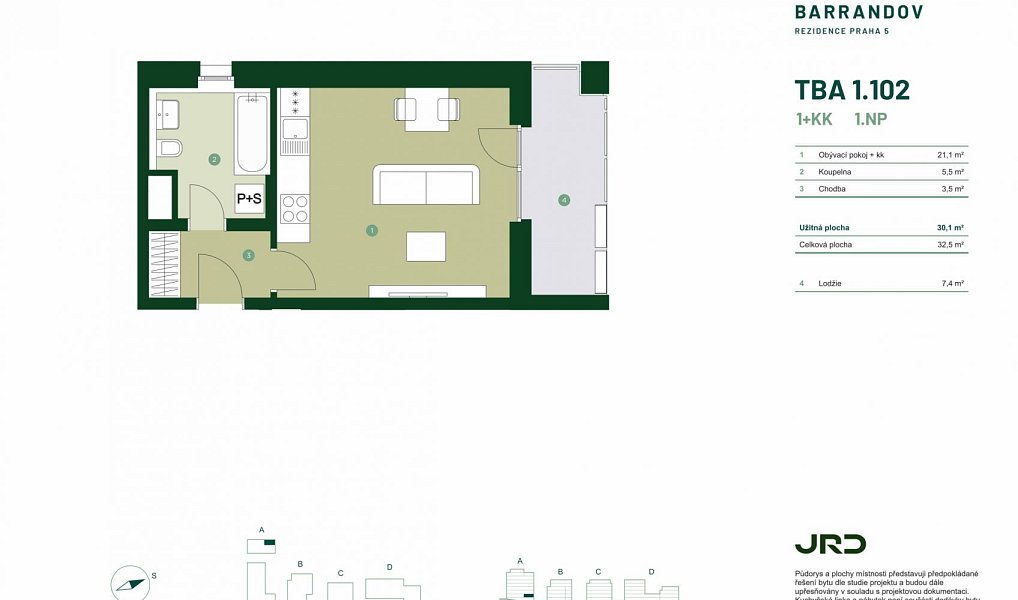 Prodej bytu 1+kk 33 m², Praha – náhled fotky 2