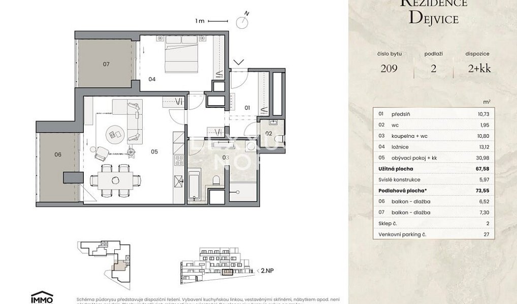 Prodej bytu 2+kk 74 m², Praha – náhled fotky 9