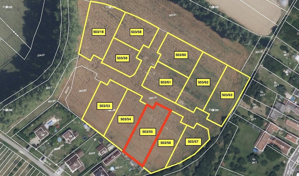 Prodej stavebního pozemku 1 288 m², Sobčice – náhled fotky 2