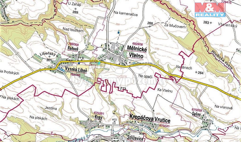 Prodej zahrady 2 216 m², Mělnické Vtelno – náhled fotky 2