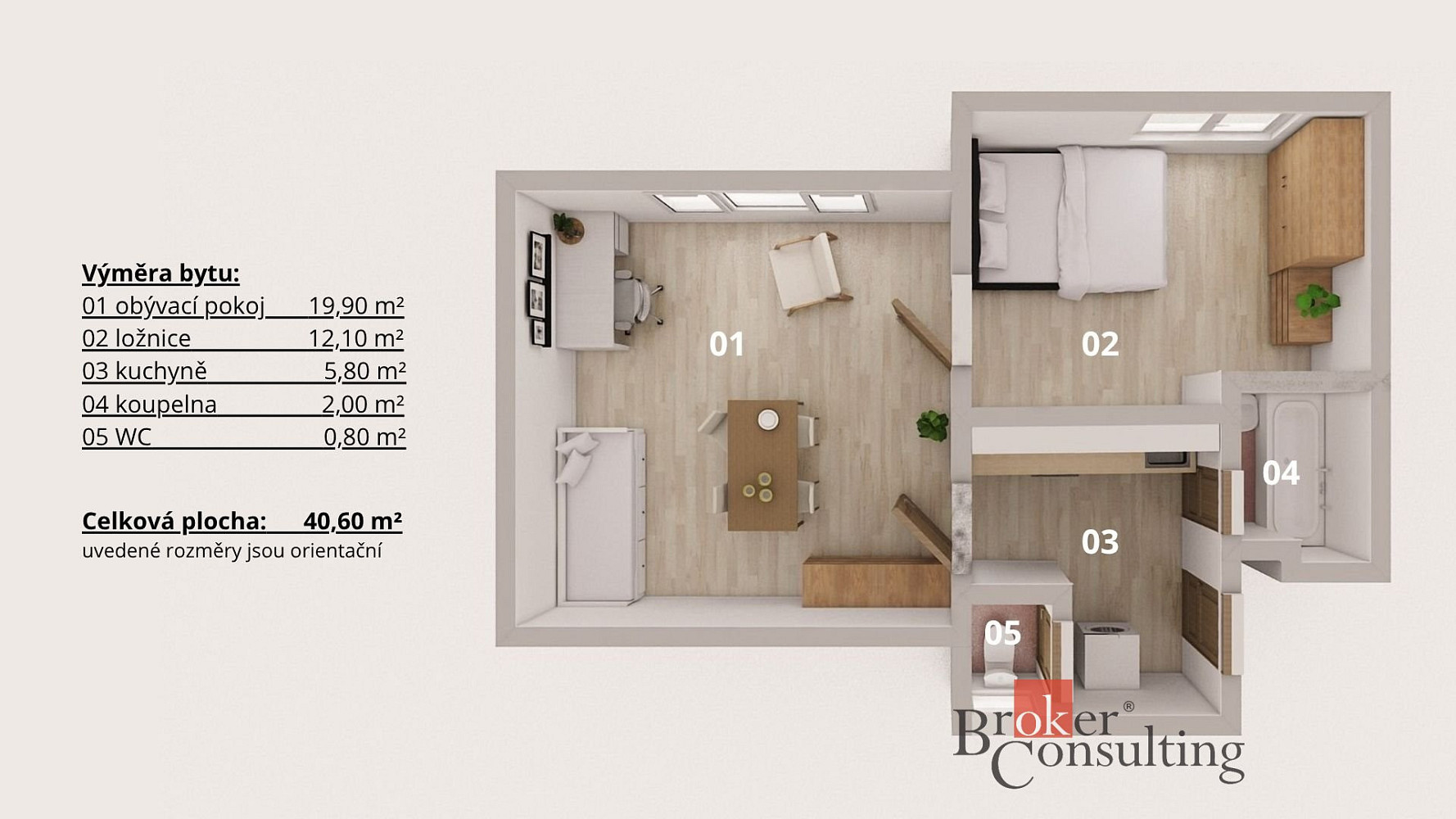 Prodej bytu 2+1 40 m² – fotografie 2