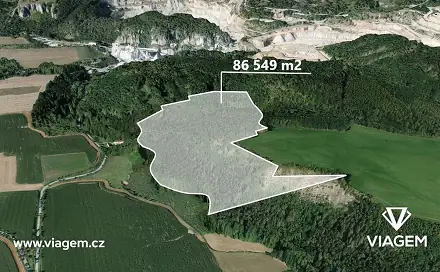 Prodej lesa 10 818 m², Suchomasty, okres Beroun