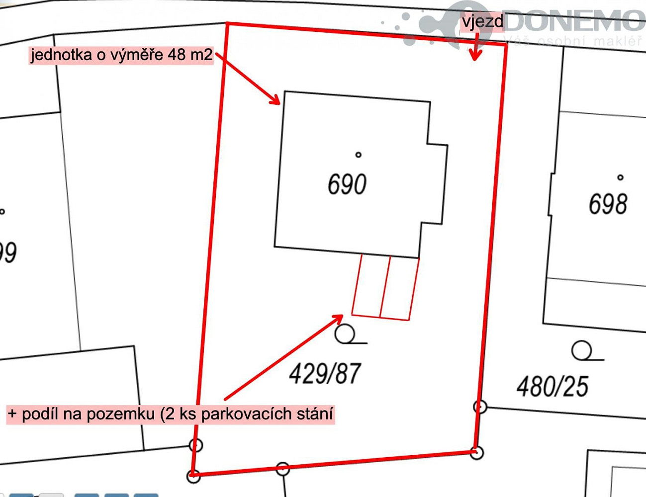 Pronájem bytu 2+kk 48 m² — photo 3