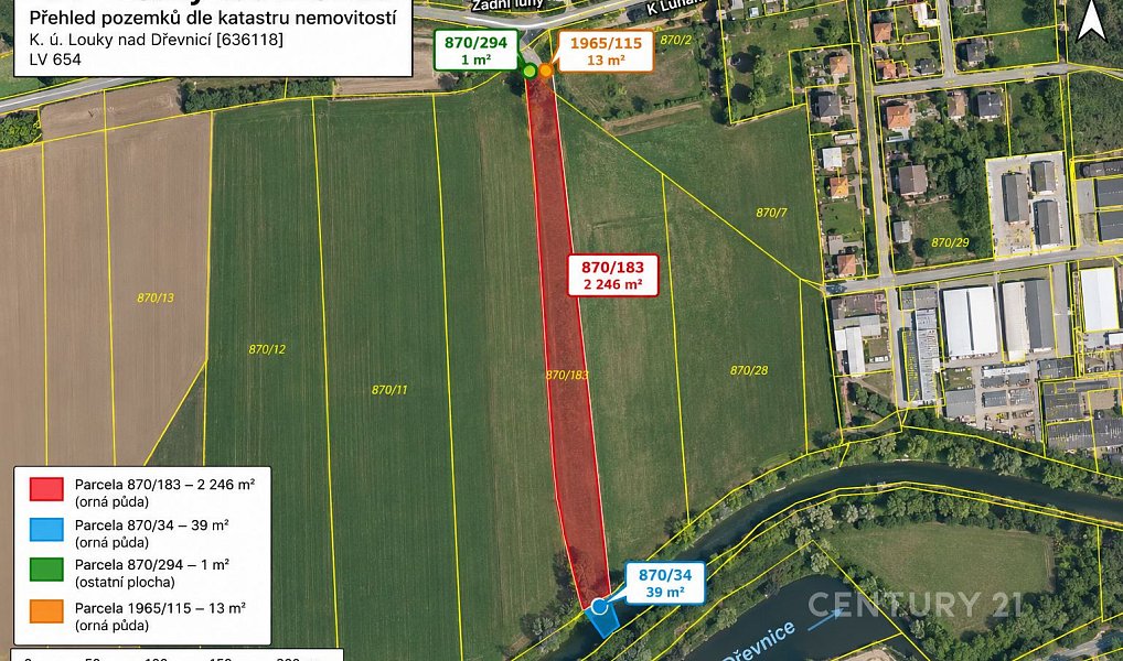 Prodej pozemku, 2299 m², Zlín