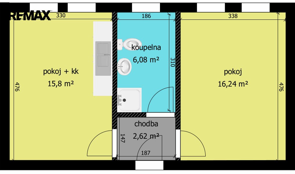 Pronájem bytu 2+kk 41 m², Chlumec nad Cidlinou – náhled fotky 3