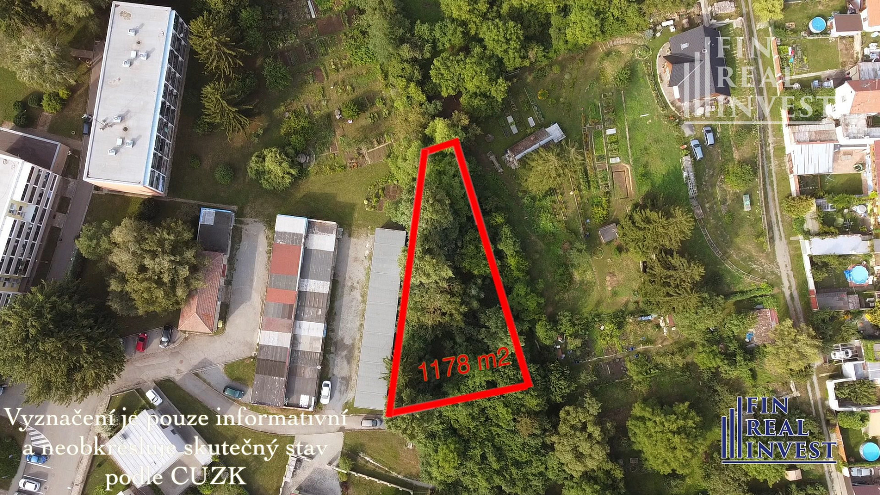 Prodej pozemku 1 178 m²