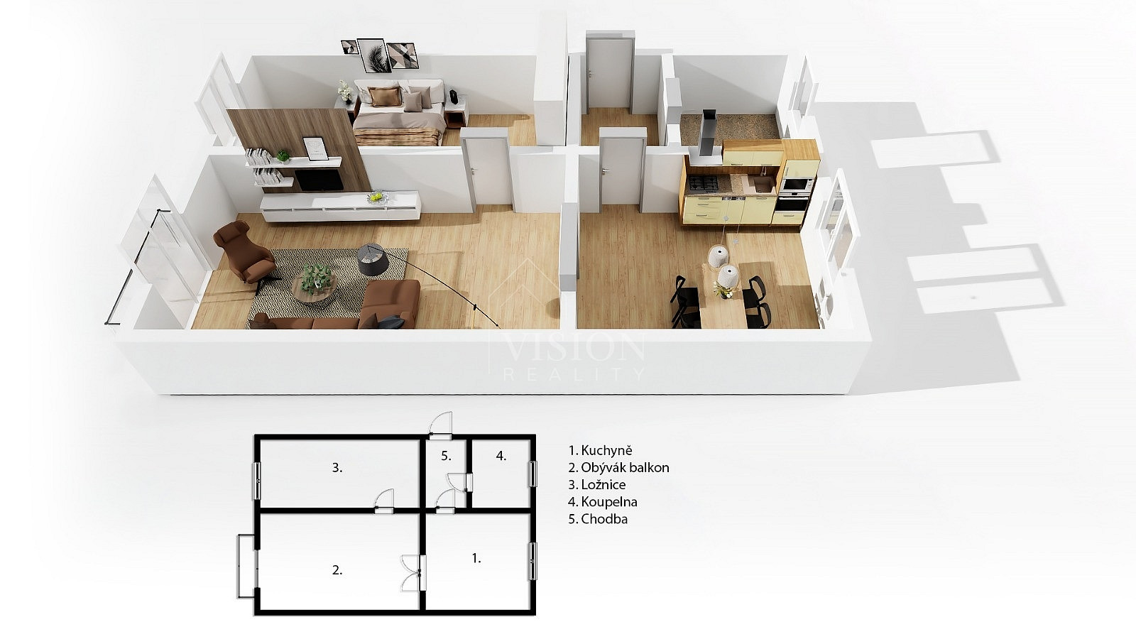 Prodej bytu 2+1 48 m² – fotografie 2
