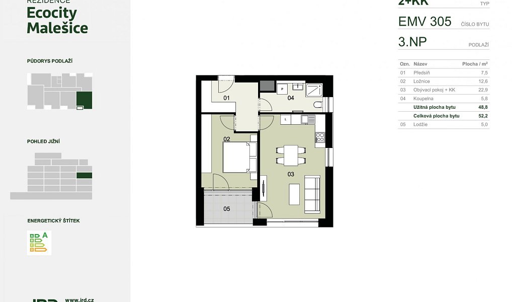 Prodej bytu 2+kk 52 m², Praha – náhled fotky 2